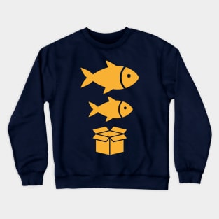Big Fish, Little Fish, Cardboard Box Crewneck Sweatshirt